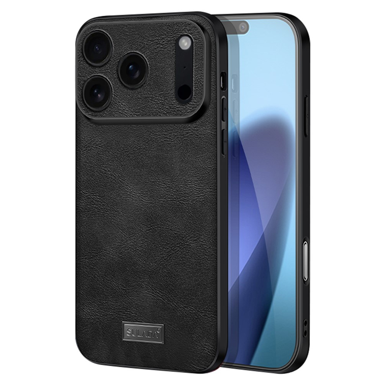 SULADA iPhone 17 Pro Max Mobilskal PU-läder+TPU+PC - Svart | 2353 | AlltMobil