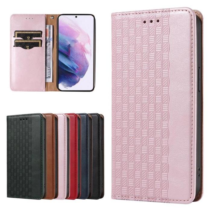 UTGATT1 - Galaxy S22 Plånboksfodral Magnet Strap - Rosa
