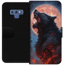 Gustaf - Pl&aring;nboksfodral till Samsung Galaxy Note9 med Ylande varg