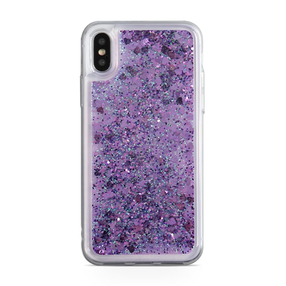 Glitter skal till Apple iPhone X - Lila