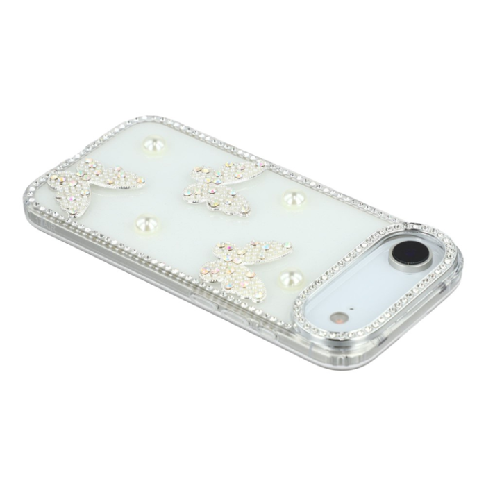 A-One Brand - iPhone Air Mobilskal Rhinestone Edge Pearl Butterfly