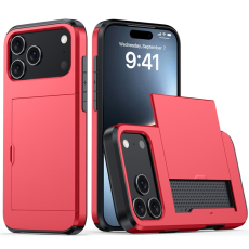 A-One Brand - iPhone 17 Pro Max Mobilskal korthållare - Röd
