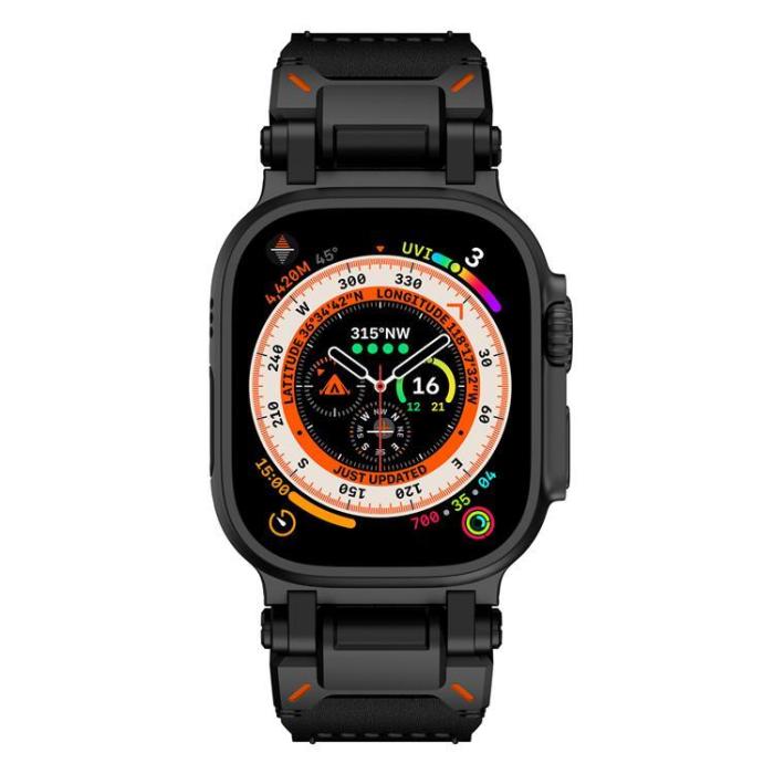 Boom of Sweden - Apple Watch Ultra 2 (49mm) Armband Svart Äkta Läder - Svart