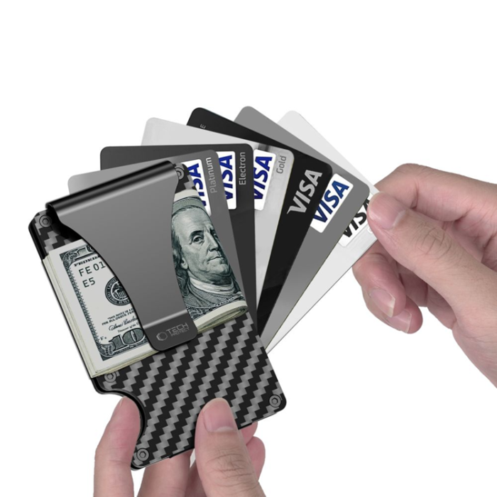 Tech-Protect - Tech-Protect Korthållare Thorn RFID - Carbon Svart