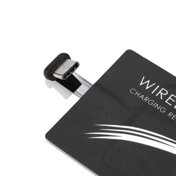 A-One Brand - Qi Adapter för trådlös laddning (USB-C) - Svart
