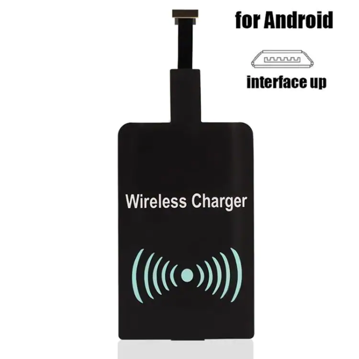 A-One Brand - Qi Adapter för trådlös laddning (Micro-USB) - Svart