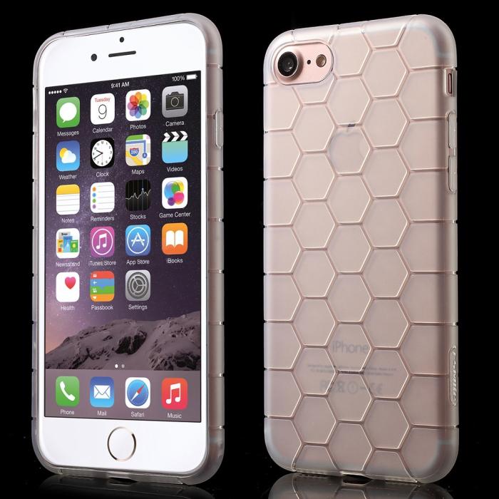 A-One Brand - TPU i-smile skal till iPhone 7/8/SE 2020 - Frostad vit