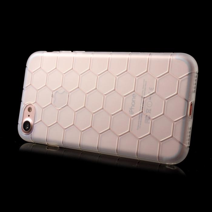 A-One Brand - TPU i-smile skal till iPhone 7/8/SE 2020 - Frostad vit