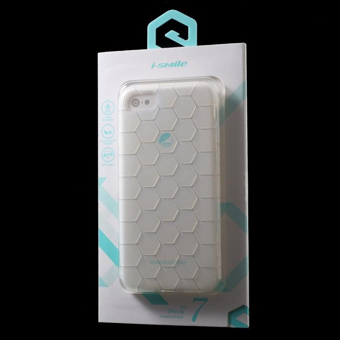 A-One Brand - TPU i-smile skal till iPhone 7/8/SE 2020 - Frostad vit