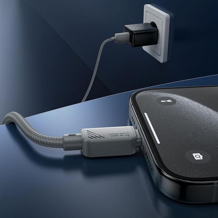 Hoco - Hoco USB-A - USB-C 3A Kabel 1m X113 - Grå