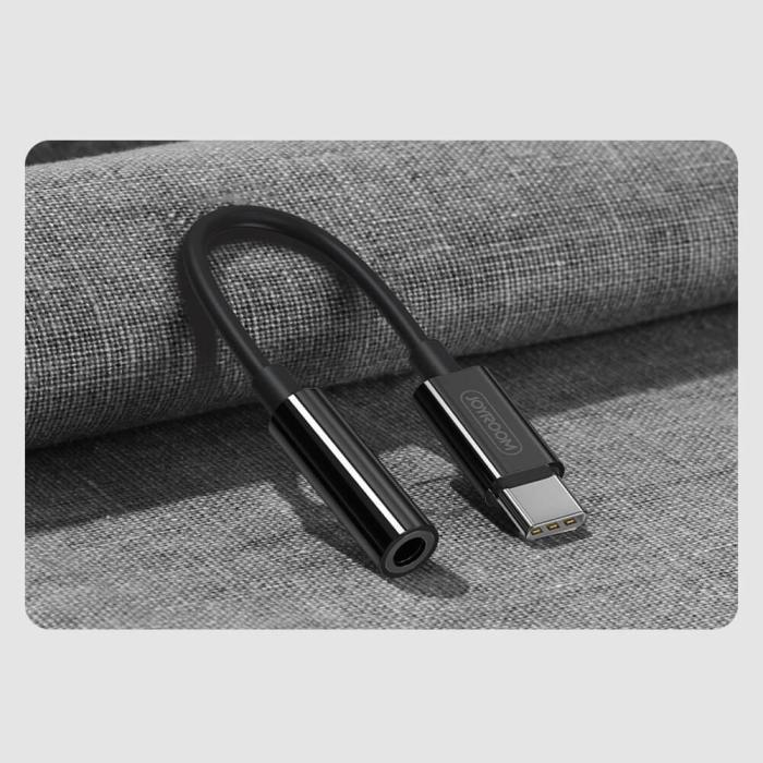 Joyroom - Joyroom 3,5 mm mini jack to USB-C headphone adapter Svart