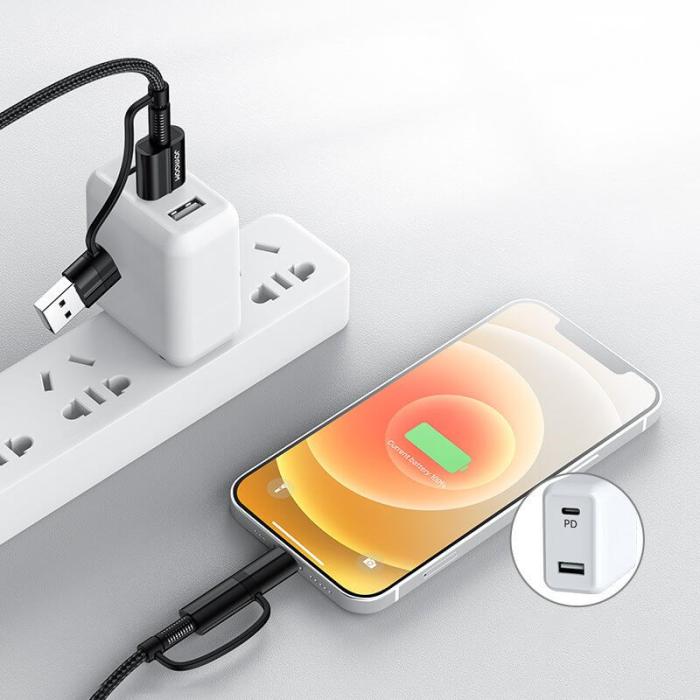 UTGATT1 - Joyroom 4in1 USB Type C/USB - USB Type C/Lightning 3 A 60 W 1,8m