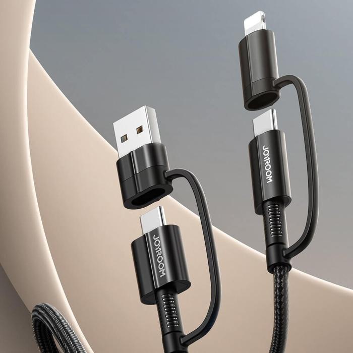 UTGATT1 - Joyroom 4in1 USB Type C/USB - USB Type C/Lightning 3 A 60 W 1,8m