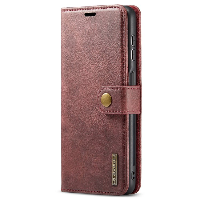 DG.MING - DG.MING Galaxy A23 4G/5G Plånboksfodral Äkta Läder 2in1 - Röd