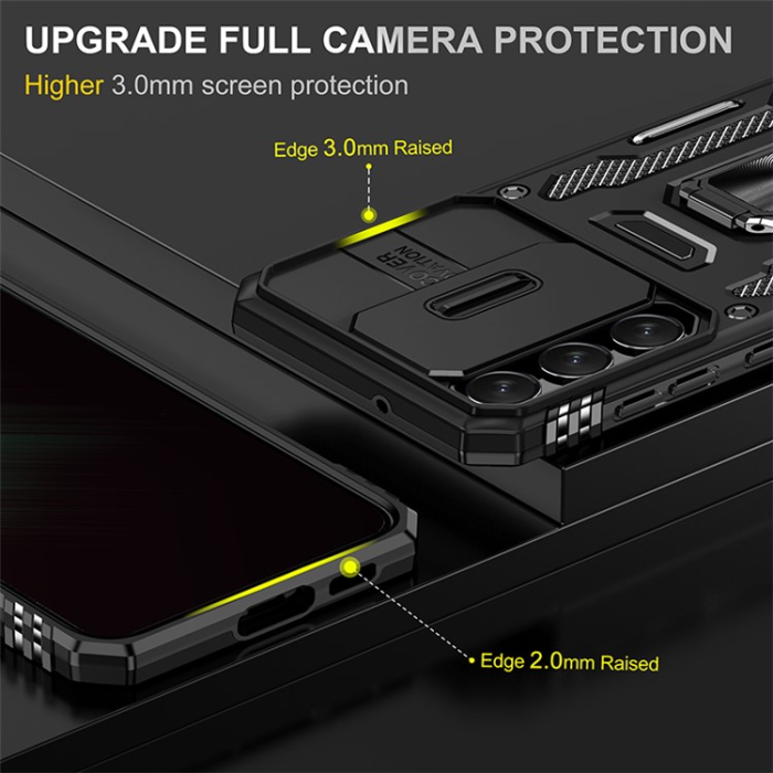 OEM - Galaxy S23 Plus Mobilskal Ringhållare Armor - Svart