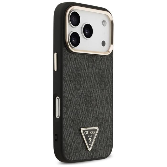 Guess - Guess iPhone 17 Pro Mobilskal MagSafe 4G Triangle Logo - Svart Guld