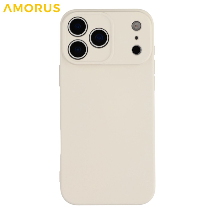 Amorus - AMORUS iPhone 17 Pro Mobilskal Precise Cutouts TPU Fiber - Vit