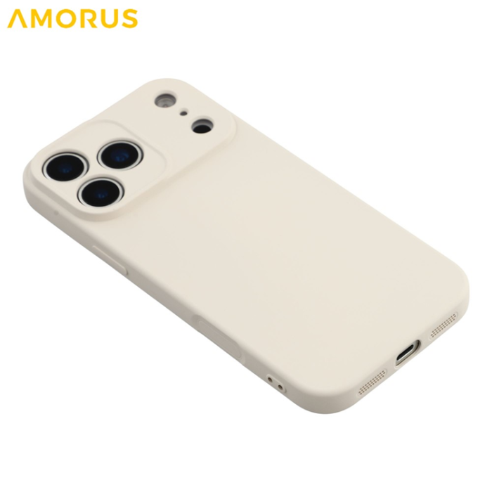 Amorus - AMORUS iPhone 17 Pro Mobilskal Precise Cutouts TPU Fiber - Vit