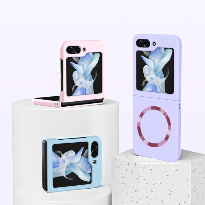 A-One Brand - Galaxy Z Flip 5 Mobilskal Magsafe Skinn-Touch - Lila