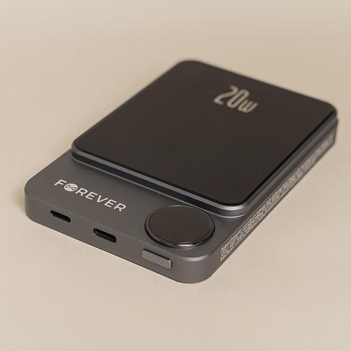 Forever - Forever Trådlös Powerbank 5000mAh MagSafe 20W MATB-200 - Svart