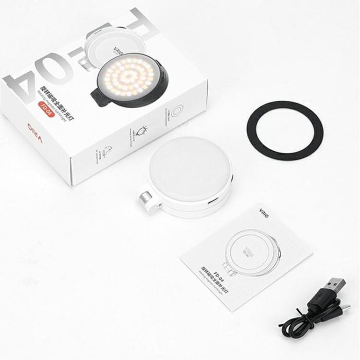OEM - VRIG Magnetisk Ringlampa för Mobil Selfielampa med Spegel FD-04