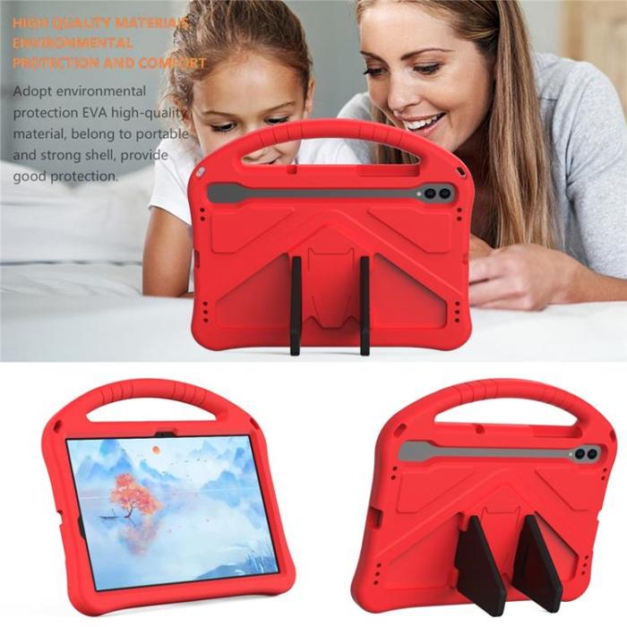 A-One Brand - Galaxy Tab S10 FE Plus Skal Kickstand Shockproof - Röd
