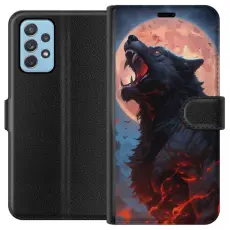 Gustaf - Pl&aring;nboksfodral till Samsung Galaxy A52 5G med Ylande varg