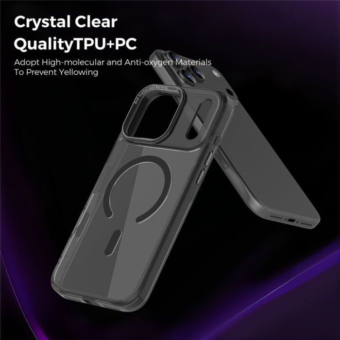 A-One Brand - iPhone 17 Pro Max Mobilskal MagSafe Transparent TPU+PC - Svart