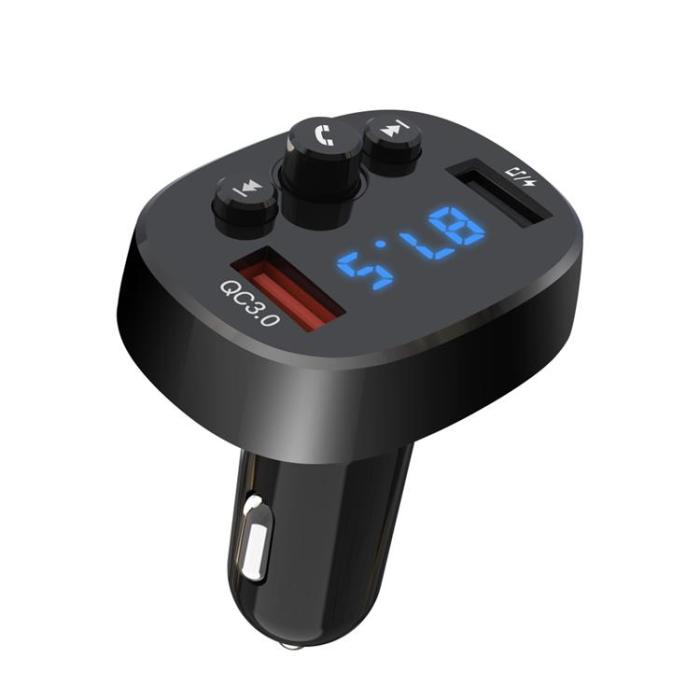 XO - XO FM-sändare Bluetooth MP3 Med Billadare 18W - Svart