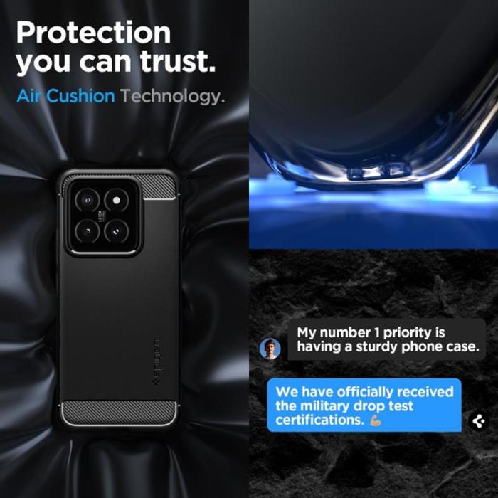 UTGATT - Spigen Xiaomi 14 Mobilskal Rugged Armor - Svart