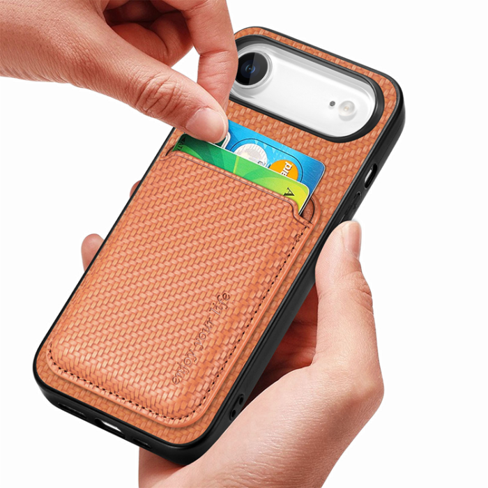 A-One Brand - iPhone Air Mobilskal Detachable Korthållare - Brun