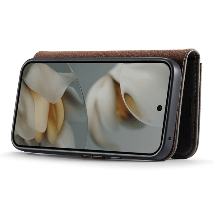 DG.MING - DG.MING Google Pixel 10/10 Pro Plånboksfodral Split Läder - Grå