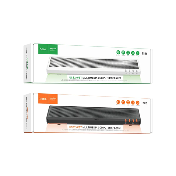 Hoco - Hoco Högtalare Bluetooth 2 x 3W 2in1 BS66 - Vit