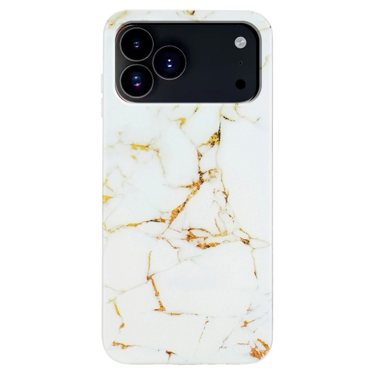iPhone 17 Pro Mobilskal Marble Pattern Painted TPU - Vit | 2353 | AlltMobil