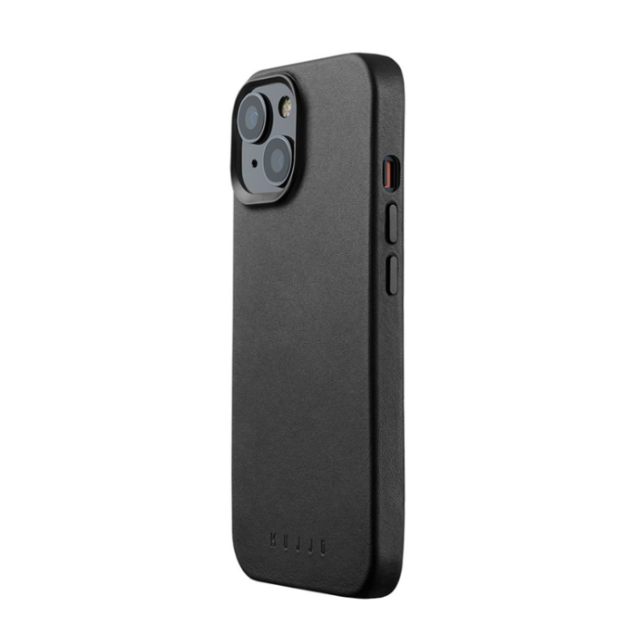 Mujjo - Mujjo iPhone 15 Mobilskal MagSafe Läder - Svart