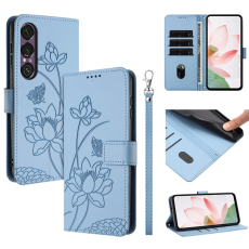 A-One Brand - Sony Xperia 1 VII Plånboksfodral Lotus Imprint - Blå