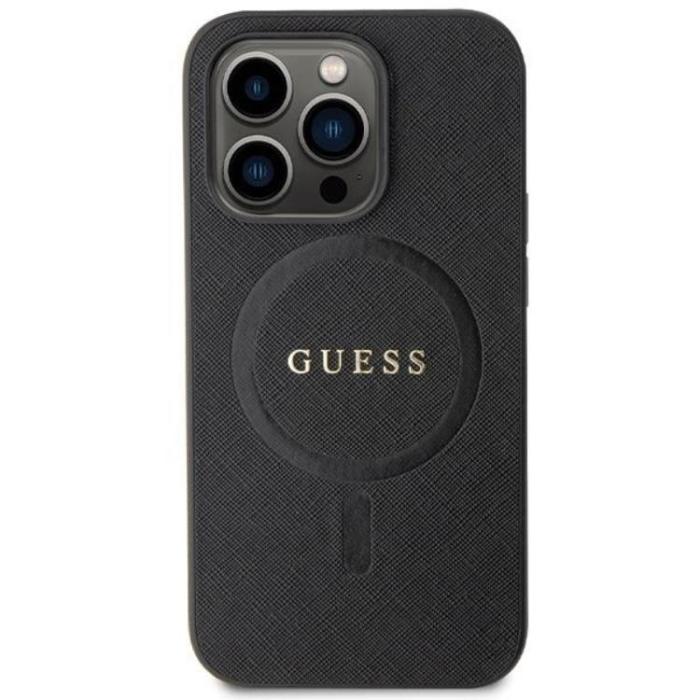 Guess - Guess iPhone 14 Pro Mobilskal Magsafe Saffiano - Svart