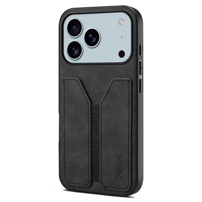 DENIOR - DENIOR iPhone 17 Pro Mobilskal Elastic Korthållare - Svart