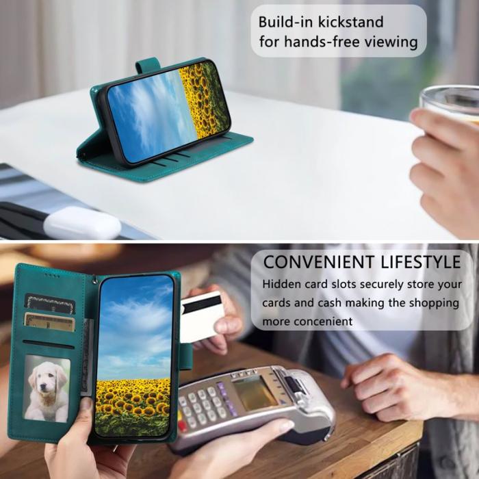 OEM - Samsung Galaxy S26 Plånboksfodral Imprinted Totem Konstläder - Mintgrön