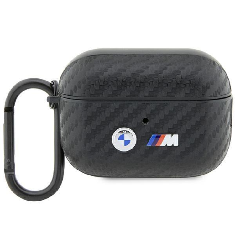 BMW Airpods Pro 2 Skal Carbon Double Metal Logo - Svart | 2353 | AlltMobil