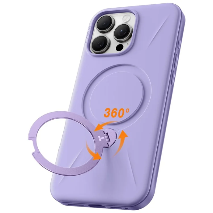 Torras - Torras iPhone 16 Pro Mobilskal Magsafe Ostand Q Pro - Lila