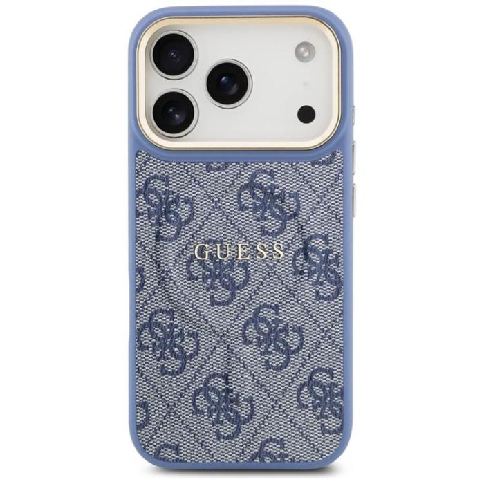 Guess - Guess iPhone 17 Pro Mobilskal MagSafe 4G PU Classic Logo - Blå