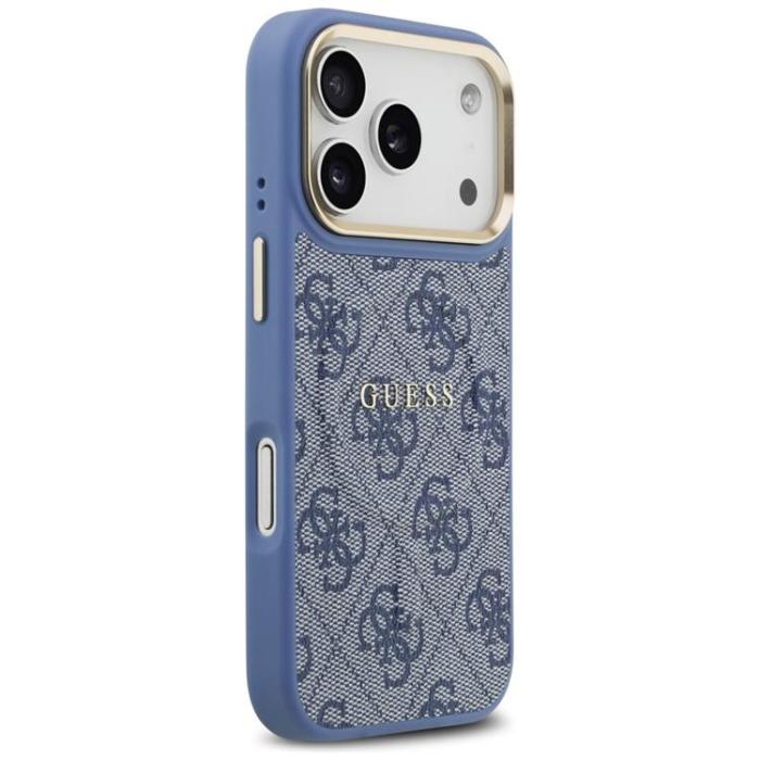 Guess - Guess iPhone 17 Pro Mobilskal MagSafe 4G PU Classic Logo - Blå