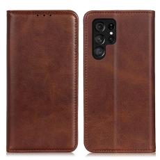 OEM - ABEEL Samsung Galaxy S26 Ultra Pl&aring;nboksfodral &Auml;kta L&auml;der Flip - Brun
