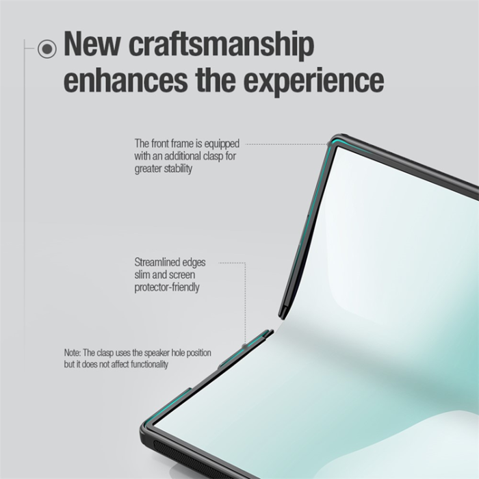 Nillkin - NILLKIN Galaxy Z Fold 7 Mobilskal Stylus Super Frosted - Svart