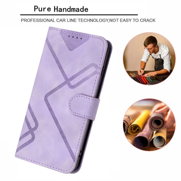 A-One Brand - iPhone 17 Pro Max Plånboksfodral Line - Lila