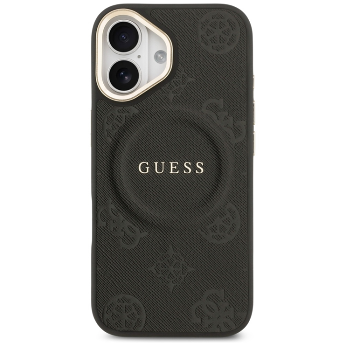 Guess - Guess iPhone 17 Mobilskal Magsafe Peony Hot Stamp - Svart