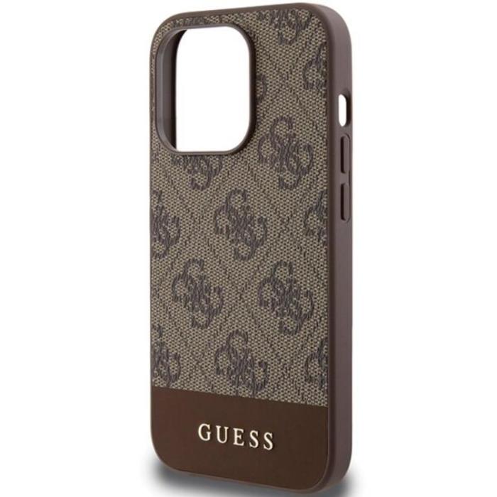 Guess - Guess iPhone 15 Pro Max Mobilskal Stripe Collection - Brun