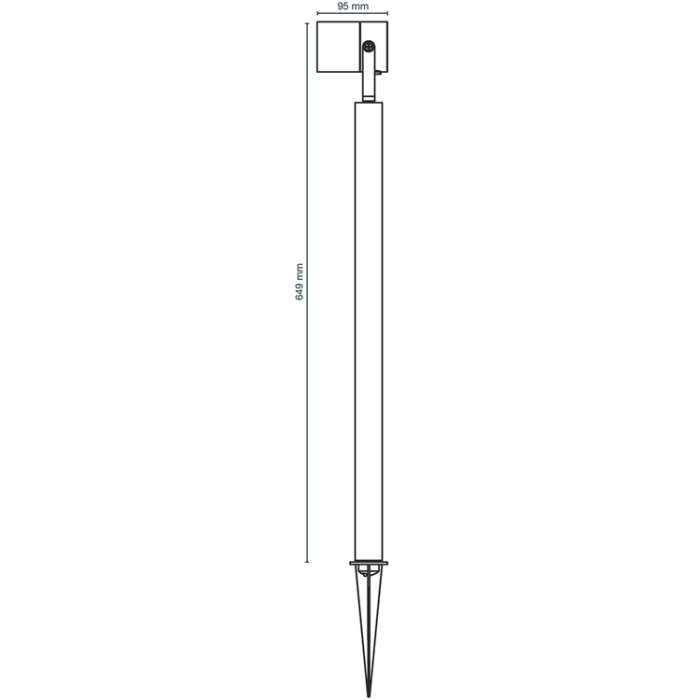 LightsOn - LightsOn Luna 65 Pollare/Trädgårdsspot 350 lm 5W 35° Grå