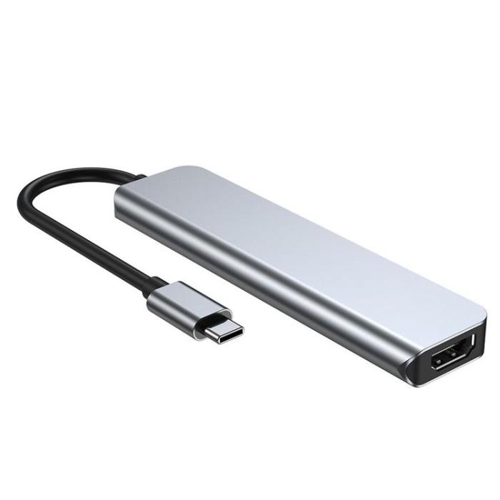Tech-Protect - Tech-Protect V4-Hub Adapter 6in1 - Grå